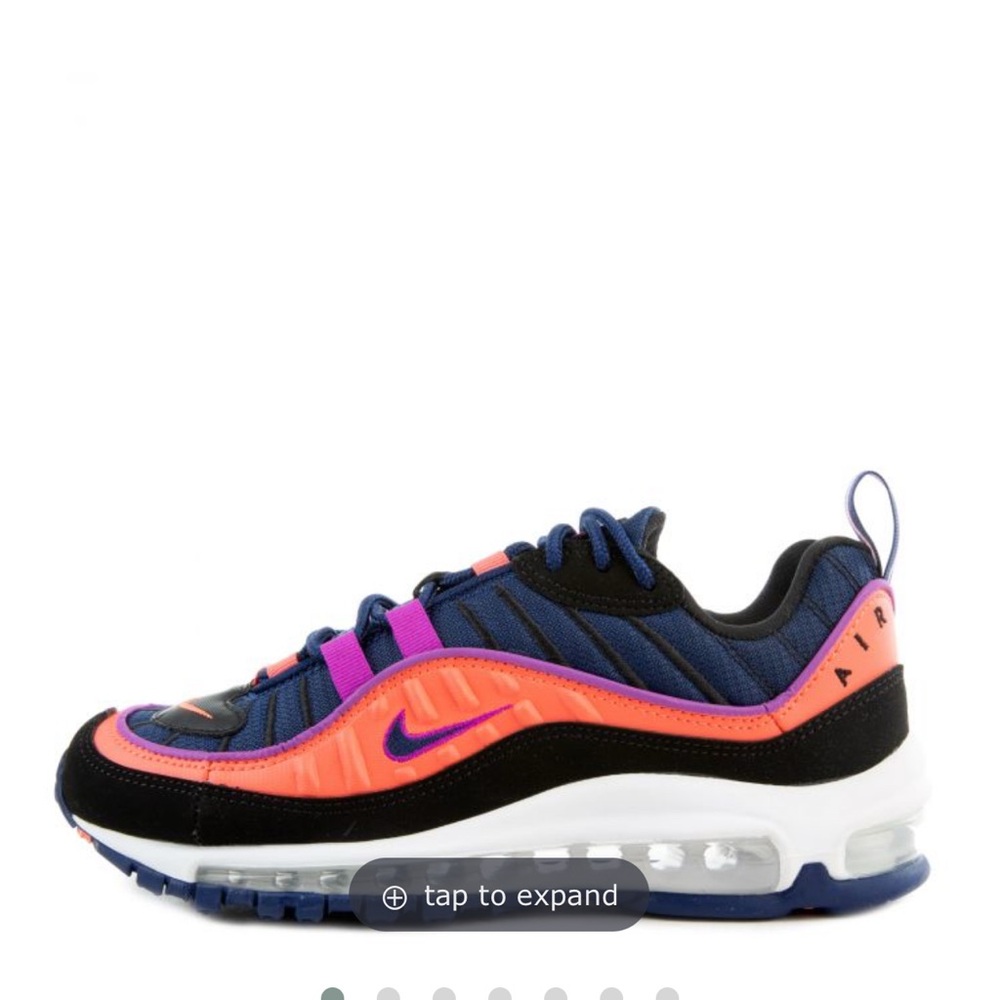 Nike Women's Air Max 98 Blue and Purple Sneakers - Picture 2 of 6